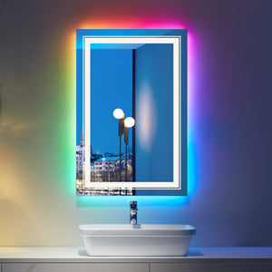 Open image in slideshow, Led Bathroom Smart Mirror ( Rgb Backlit + Front Lighted)
