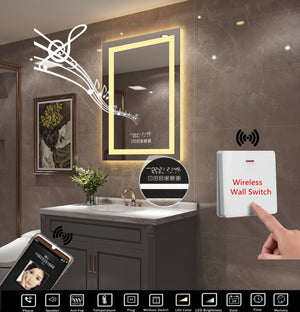 Open image in slideshow, Led Smart Bathroom Makeup Mirror (Inlaid)
