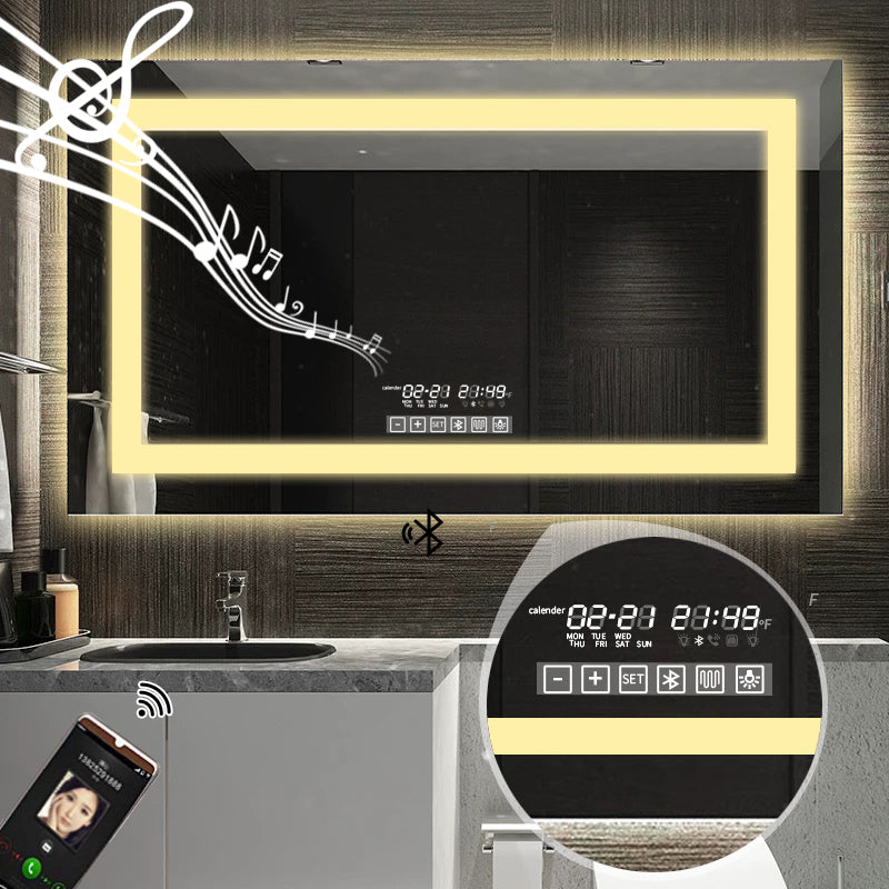 60"×36"Led Smart Bathroom Mirror (Inlaid,Horizontal)